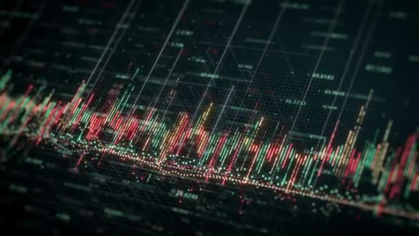 Business Infographics Stats Market Data Background Animation Business Background Dark — Stock Video