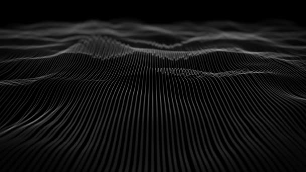 Abstract Organic Network Mesh Waving Background Animación Bucle Fondo Fractal — Vídeo de stock