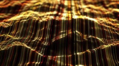 Soyut Akan Parçacık Çizgileri Veri Kavrama Arkaplan Döngüsü / 4k güçlü hız parçacık çizgileri çizgileri çizgileri ve dizgilerinin soyut teknoloji arka planının canlandırması