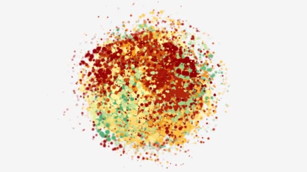 Abstract Paint Splatter Particles Animação Fundo Fundo Papel Parede Abstrato — Vídeo de Stock