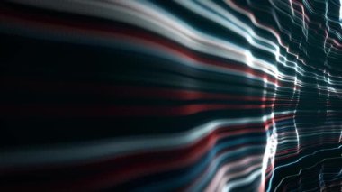 Soyut Akan Parçacık Çizgileri Veri Kavrama Arkaplan Döngüsü / 4k güçlü hız parçacık çizgileri çizgileri çizgileri ve dizgilerinin soyut teknoloji arka planının canlandırması