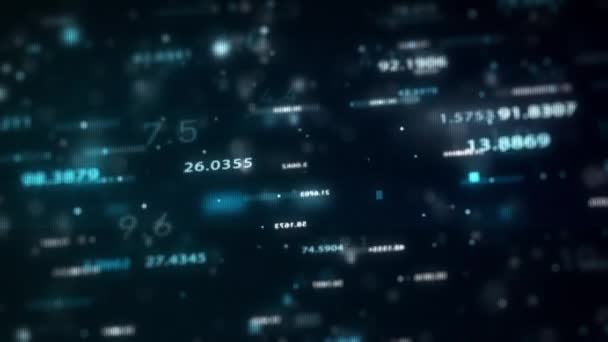 Big Data Digital Business Hitech Anime Fundo Papel Parede Abstrato — Vídeo de Stock