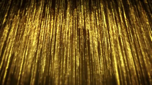 Filamentos Oro Abstractos Bursting Background Animación Fondo Pantalla Abstracto Líneas — Vídeos de Stock