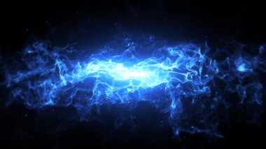 Shockwave Explosion Particles Background Loop/ 4k animation of an abstract space shockwave particles explosion background loop with fractal motion and depth of field 