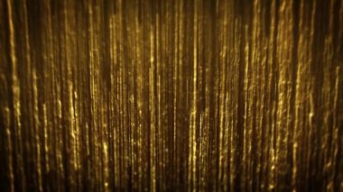 Soyut Altın Filamanlar Patlayan Arkaplan / 4k Soyut bir duvar kâğıdı animasyonu altın iplik hatları patlaması ve parçacıklar pırıltılı fx ve dikişsiz döngü derinliği
