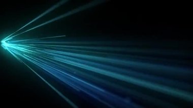 Soyut Zaman Hızı Işık Vuruşları / Soyut zaman çizelgesinin 4k animasyonu alan derinliği ve kinetik hareket etkisiyle parlayan ışık vuruşlarının elektrik arkaplanı