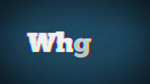 What Exclamation Vintage Twitched Television Screen Animation Frågetecken Symbol Med — Stockvideo