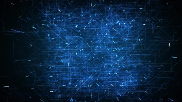 Abstract Digital Data Technology Background Loop Animation Abstract High Technology — Αρχείο Βίντεο