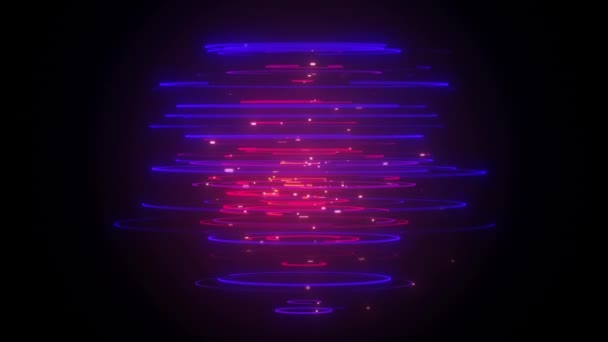 Абстрактні Циліндричні Лінії Протікаючий Фон Петля Анімація Технології Абстрактних Шпалер — стокове відео