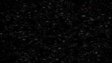 Büyük Veri Dijital İşletmeleri Hitech Soyut bir duvar kağıdının 4k animasyonu Büyük bir veri iş dünyası dijital teknolojisi arkaplanı Bağlı hatlar ve alan derinliği ile akan sayı matrisi