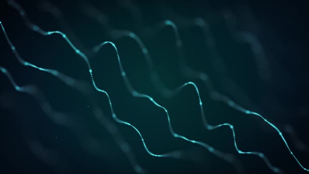 Abstract Digital Flowing Lines Technology Background Loop Animation Ενός Αφηρημένου — Αρχείο Βίντεο