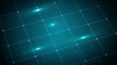 Veri ızgarası ve çizgileri ile soyut minimal teknoloji arkaplanının Grid Veri Yakınlaştırma / 4k animasyonuna sahip soyut teknoloji arkaplanı ve pürüzsüz bir döngüye yakınlaştırılmış özet küp