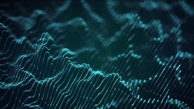 Dijital fraktal parçacık çizgilerinin dijital fraktal arkaplanının soyut duvar kağıdı arka planının soyut Dijital Akış Çizgileri Teknolojisi Arkaplan Döngüsü / 4k animasyonu alan derinliği ve ortam tıkanıklığı akan ve kusursuz döngü sallayan