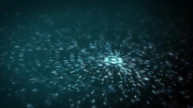 Big Data Circular Digital Business Hitech Background/ 4k animation of an abstract wallpaper big data business digital circular technology background including connected lines and numbers matrix styled flowing with depth of field