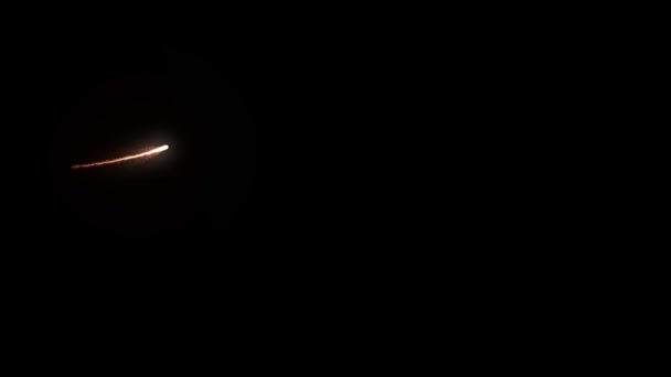 Fire Power Meteor Trailer Space Animation Ενός Ισχυρού Μονοπάτι Κομήτη — Αρχείο Βίντεο