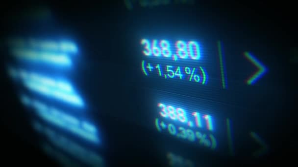 Stock Market Exchange Board Hintergrund Animation Eines Business Börsenmarktes Hintergrund — Stockvideo
