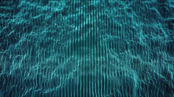 Abstract Digital Flowing Lines Technology Background Loop Animação Fundo Papel — Vídeo de Stock