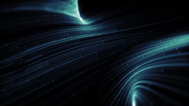 Abstract Flowing Digital Lines Background Animation Abstract Technology Wallpaper Background — Stok video