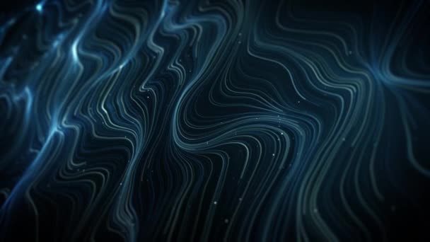 Abstract Swirling Flowing Lines Animação Fundo Fundo Tecnologia Papel Parede — Vídeo de Stock