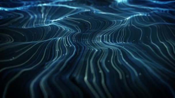 Abstract Swirling Flowing Lines Background Animation Abstract Wallpaper Technology Background — Stock Video