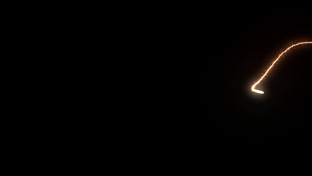 Fire Power Meteor Trailer Space Animatie Van Een Krachtige Komeetspoor — Stockvideo