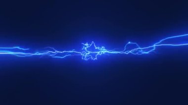 Elektrik Gök Gürültüsü Kinetik Eylem Fx / 4k dinamik bir kinetik çarptırılmış gök gürültüsü arka planda parlak ışınlar seğirmesi ve kromatik aberasyon fx