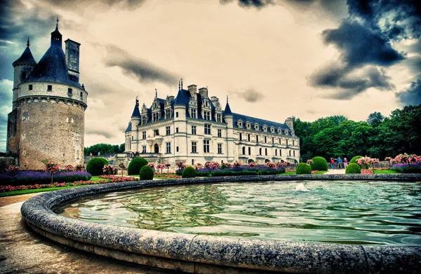 De grootste Franse middeleeuwse kasteel (Loire vallei) Rechtenvrije Stockfoto's