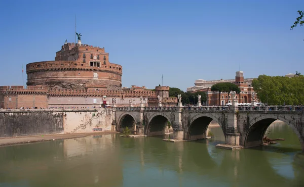 Castel Sant'Angelo and Bridge of Angles, Rome, Italy — Stock Photo, Image