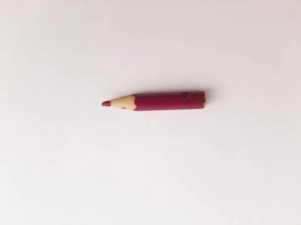 Pequeno Lápis Madeira Lápis Curto Lápis Madeira Mordida Pequenas Crianças — Fotografia de Stock