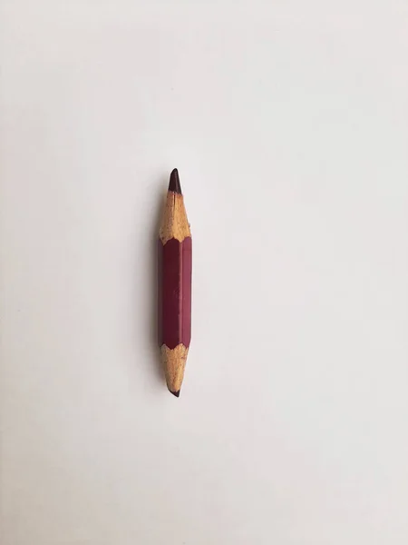 Μικρό Ξύλινο Μολύβι Κοντό Μολύβι Δαγκωμένο Ξύλινο Μολύβι Μικρό Παιδικό — Φωτογραφία Αρχείου