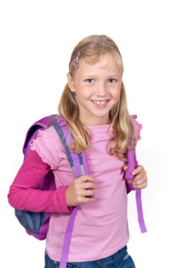 sırt çantası ile kız öğrenci