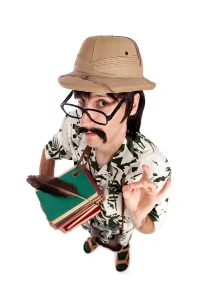 Funny explorer or archeologist — Stock Photo, Image