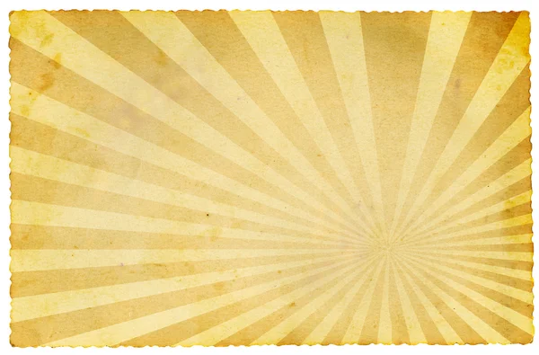 Vecchia carta con sunburst — Foto Stock