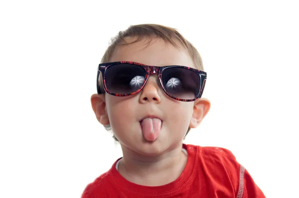 Toddler wearing sunglasses — Stock Photo, Image