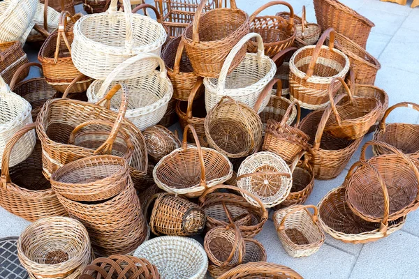 Wicker baskets for sale — Stock Photo, Image