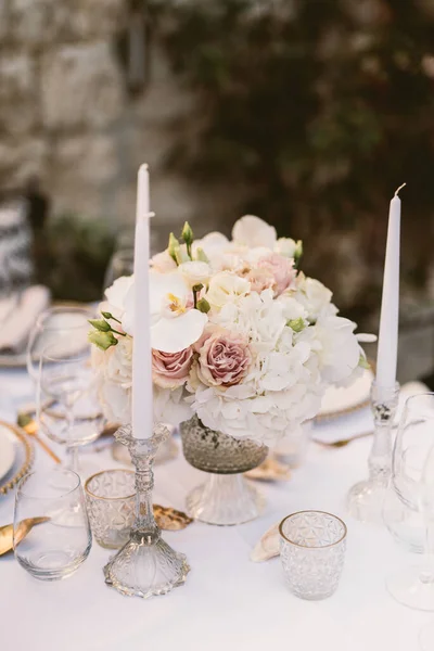 Wedding Decoration Flowers Table Stock Photo
