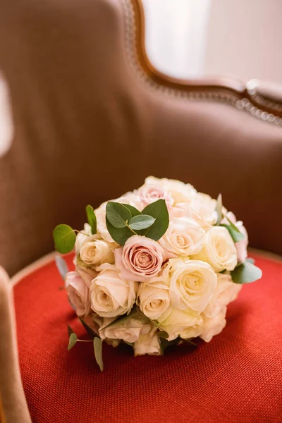 Buquê Casamento Feito Rosas — Fotografia de Stock