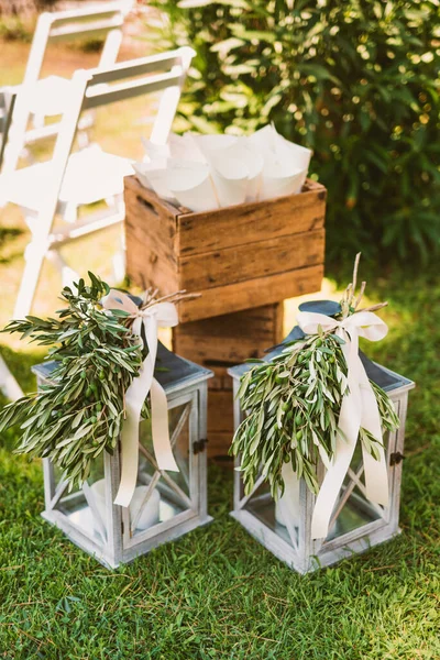 Decorations Outdoor Summertime Wedding — Foto de Stock