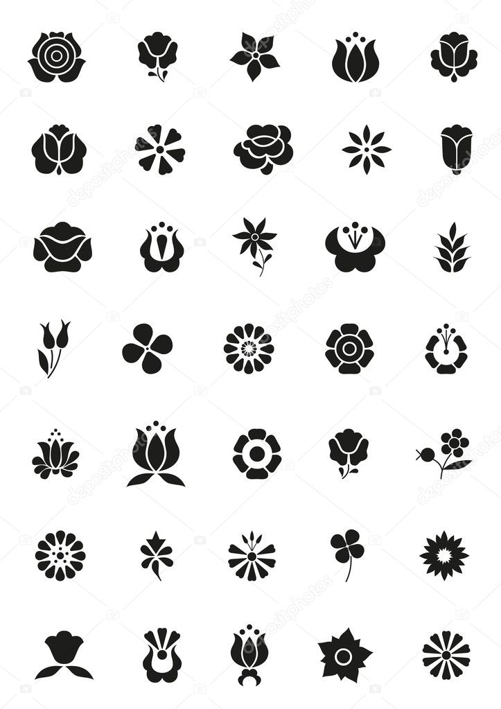 Simply flower icons