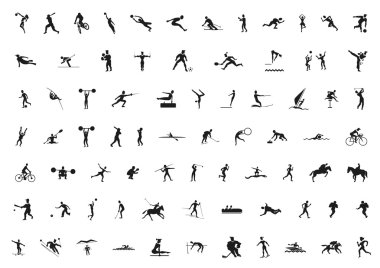 Sport silhouettes clipart