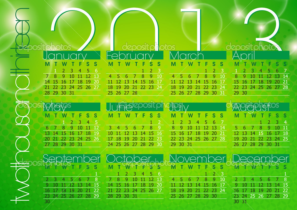 The 2013 Green Calender