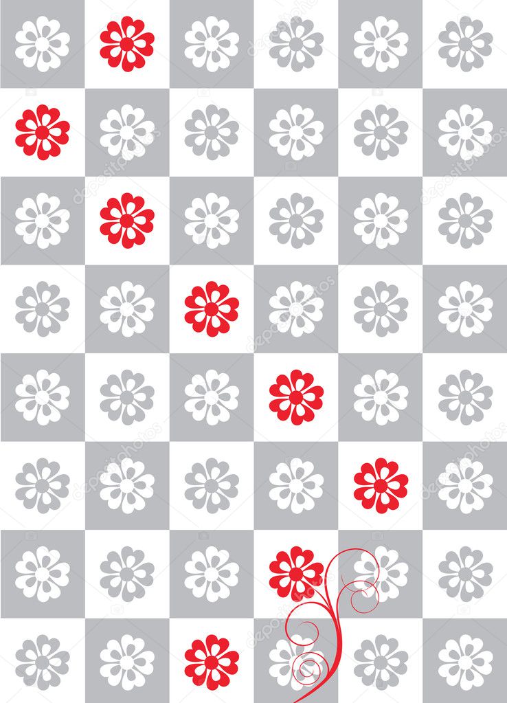 flower chess abstract background