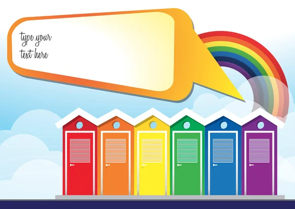 Summer rainbow card — Stock Vector