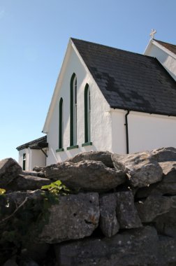 Beyaz küçük kilise inisheer, aran Adası, İngiltere