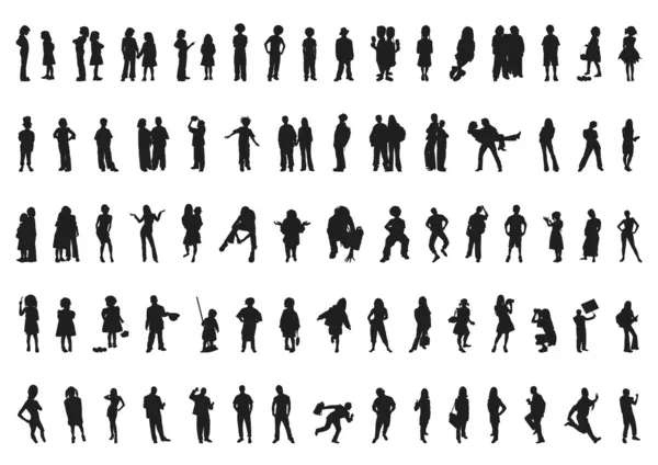 People silhouettes — Stock Vector