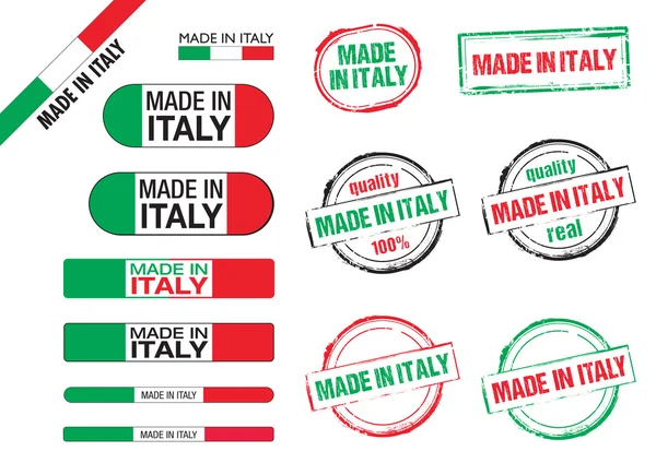 Made in italy icons — Stock Vector