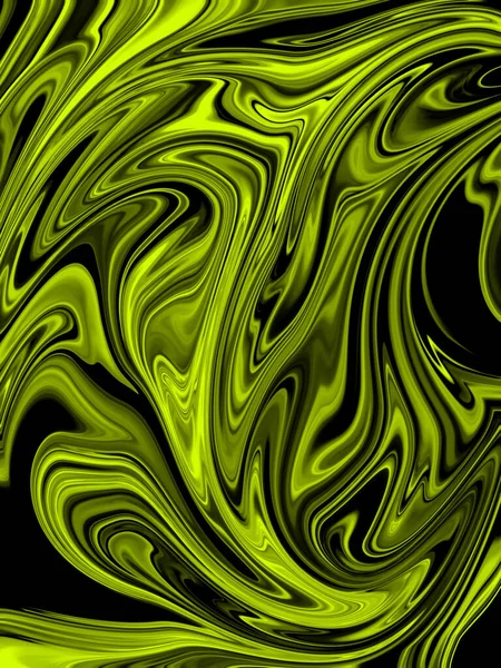 Grön Vätska Abstrakt Bakgrund Med Oljemålning Ränder Och Marmor Färg — Stockfoto