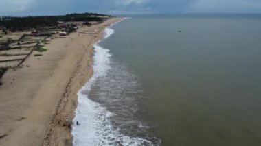 Beautiful drone view of the indian ocean coast.