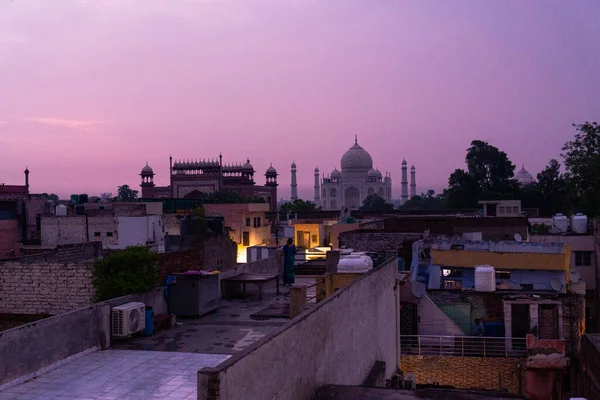view of old buildings in city. india.