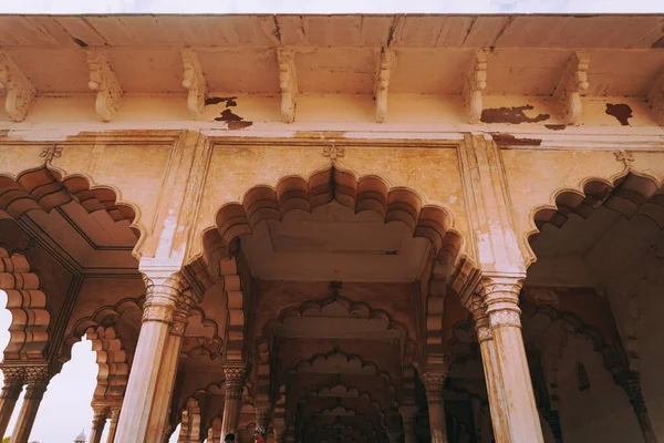 Interior Cidade Antiga Cidade Velha Forte Vermelho Agra Cultura Indiana — Fotografia de Stock